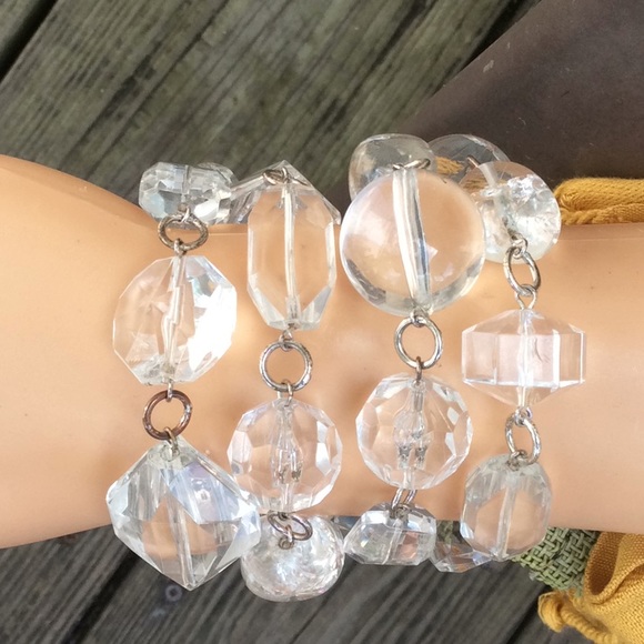 Gorgeous Vtg Talbots Glass/ Silver Statement Long Necklace/Belt - Picture 4 of 15